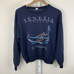 Vintage Italy Sweatshirt Venezia Italia Gondola Venice Italian Vacation One Size